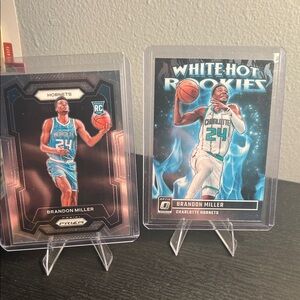 Charlotte Hornets Brandon Miller Rookie card set Prizm white hot rookies